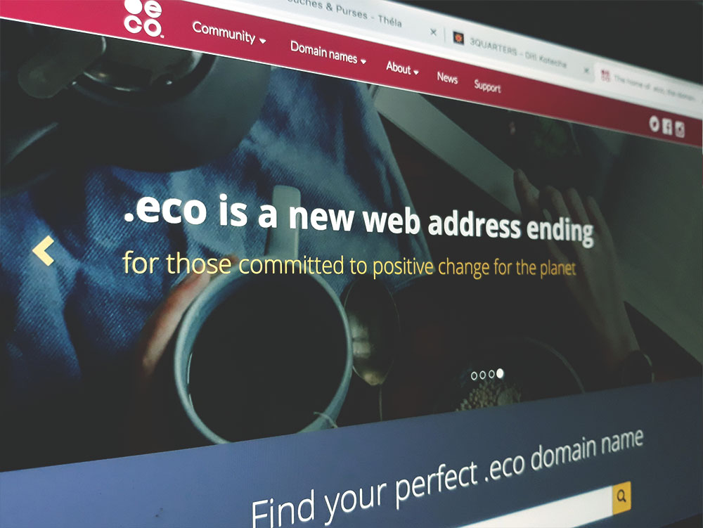 .eco is a dedicated web address ending for anyone – businesses, organisations and individuals - who is committed to create a positive change for the planet.